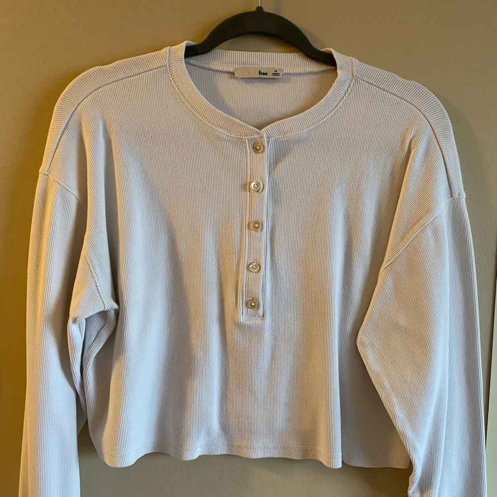 Wilfred Free Ribbed Cropped Long Sleeve